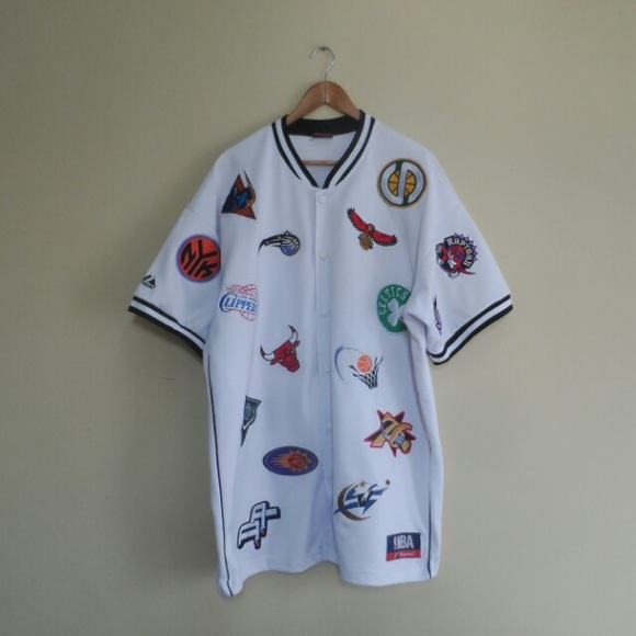 RARE All N One NBA Team Patches Jersey by Majestic - Picture 2 of 5